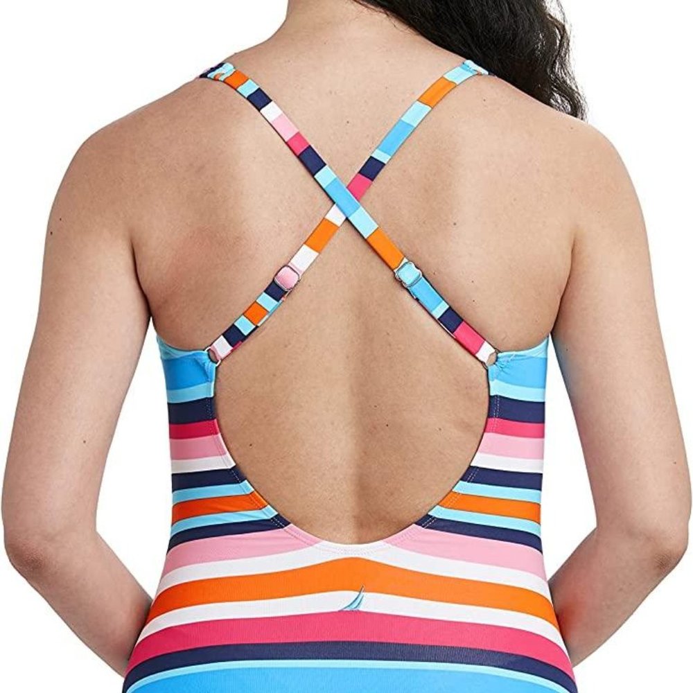 Nautica Women's Standard High Neck Swim Tankini - Picture 3 of 7